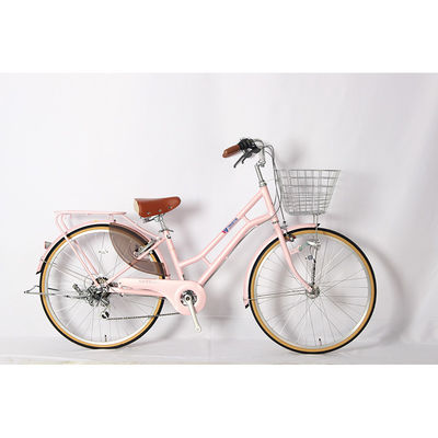 Flat Handlebar 6 Speed Classic Carbon City Bikes For 160-180cm Riders