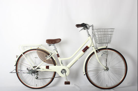 High Carbon Steel Shimano City Commuter Bikes Womens 26 Inch Ladies Bike Six Speed