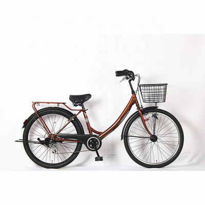 Puncture Resistant Disc Brake Lightweight Platform City Bike 6 Speed For 160-180cm Riders