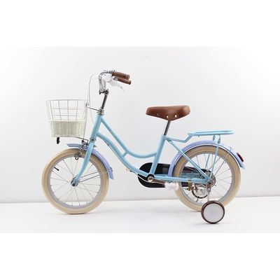 Childrens Carbon Steel Pneumatic Tire Bike With Training Wheels