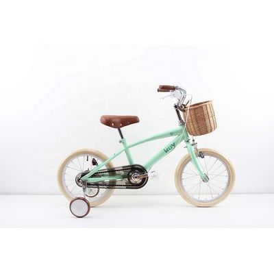 14/16/18/20 Inch Hard Carbon Steel Single Speed Childrens Bike With Training Wheels