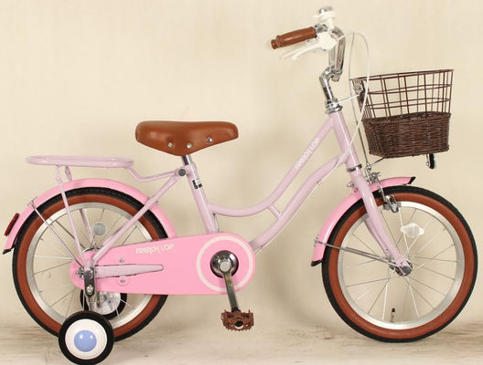 Lightweight 12 Inch Pedal Bike Pink Childrens Bike With Stabilisers