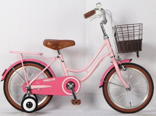 Lightweight 12 Inch Pedal Bike Pink Childrens Bike With Stabilisers