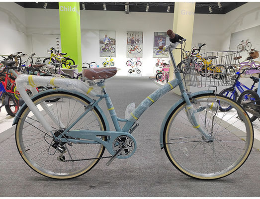 Alu Alloy Women'S 26 Inch Cruiser Bike With Basket And Gears