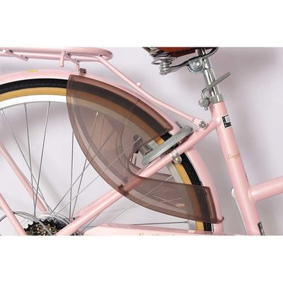 Flat Handlebar 6 Speed Classic Carbon City Bikes For 160-180cm Riders