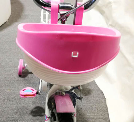 Heart Shape Pedal Childrens Training Wheel Bikes 16 Inch Balance Bike Pink