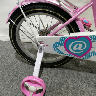 Heart Shape Pedal Childrens Training Wheel Bikes 16 Inch Balance Bike Pink