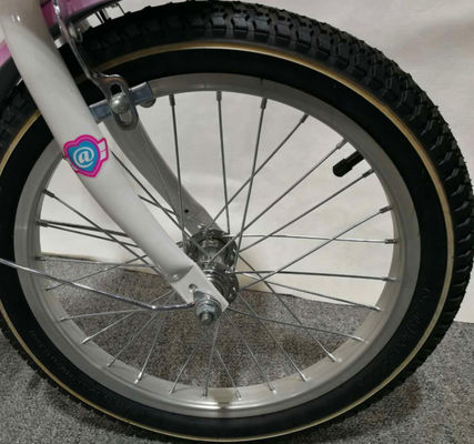 Heart Shape Pedal Childrens Training Wheel Bikes 16 Inch Balance Bike Pink