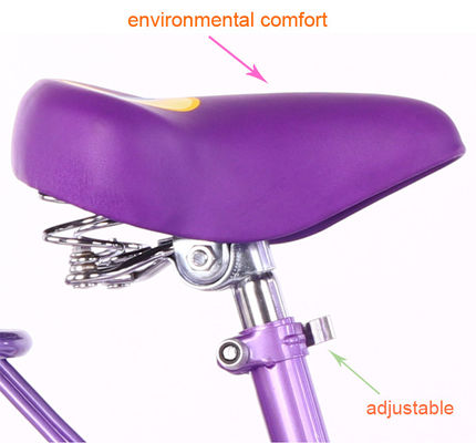 NO Foldable Childrens Training Wheel Bikes Purple 16 Inch Kids Bike OEM