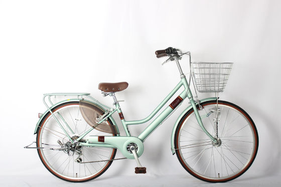 High Carbon Steel Shimano City Commuter Bikes Womens 26 Inch Ladies Bike Six Speed