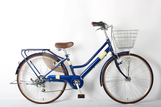 High Carbon Steel Shimano City Commuter Bikes Womens 26 Inch Ladies Bike Six Speed