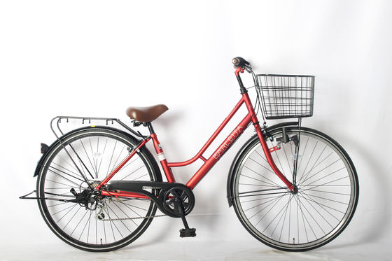 26 Inch 6 Speed Urban City Bicycles Womens Vintage Bike Customized Color