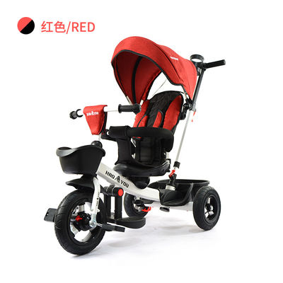 Coaster Brake Red Kids Tri-Wheeler Cycles For In-Demand Market Baby Carriage