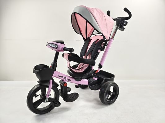 Red 3-Wheel Child Tricycle With Steel Handlebar And Plastic Seat Baby Carriage