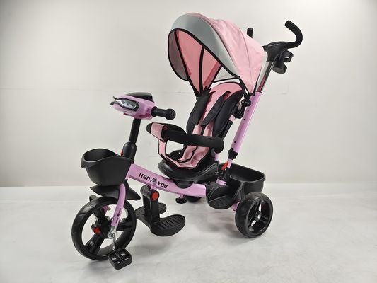 Red 3-Wheel Child Tricycle With Steel Handlebar And Plastic Seat Baby Carriage