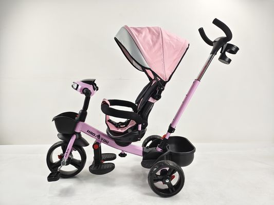 Red 3-Wheel Child Tricycle With Steel Handlebar And Plastic Seat Baby Carriage