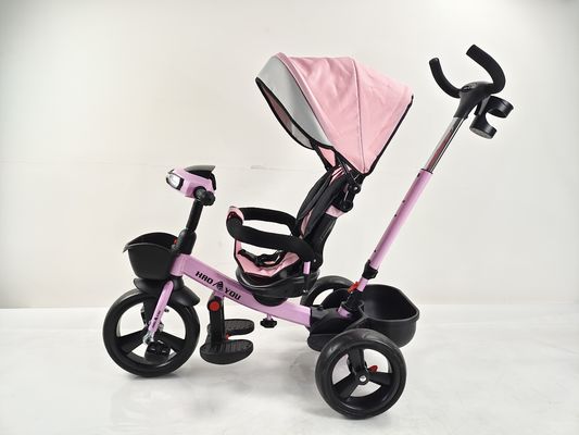 Red 3-Wheel Child Tricycle With Steel Handlebar And Plastic Seat Baby Carriage