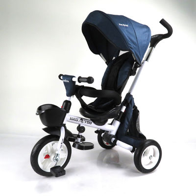 Boys Triple Wheel Bicycles Red With Steel Handlebar And Frame Baby Carriage
