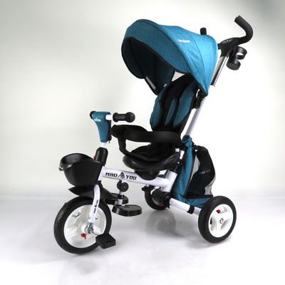 Boys Triple Wheel Bicycles Red With Steel Handlebar And Frame Baby Carriage