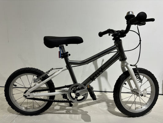 Kids Steel Frame Coaster Brake Bicycle With 4 Wheels Single Speed And Pneumatic Tires