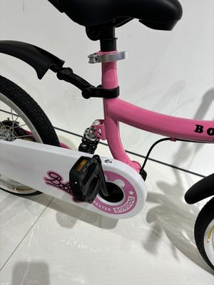 Pink 1 Speed Hard Carbon Steel Frame Childrens Training Wheel Bikes For Little Girls