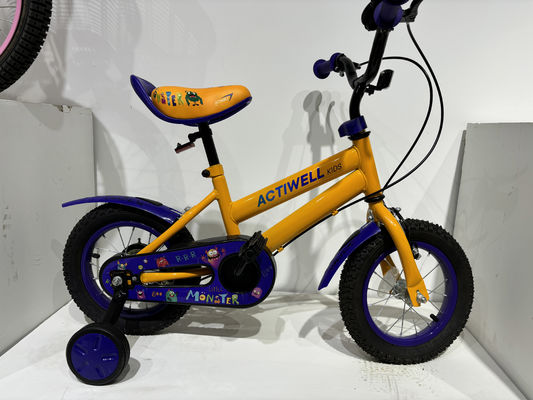 Aluminum Alloy Frame Steel Lightweight Kids Bikes With 4 Wheels 12 Inch Children Bike