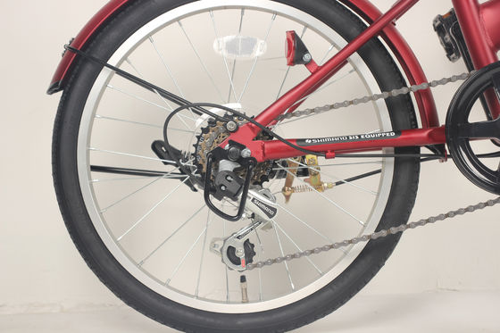 6 Gears Adult lightweight foldable bicycle With Antirust Chain