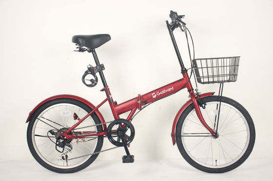 6 Gears Adult lightweight foldable bicycle With Antirust Chain