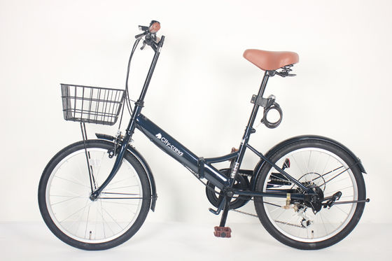 Foldable Road Bike With Comfortable Leather Saddle And 6 Speed Gears
