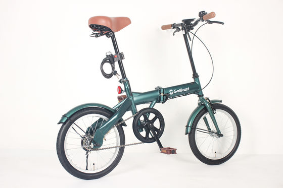Shock Absorber Folding Road Bike For Heights 150-185cm 6 Speed Gears