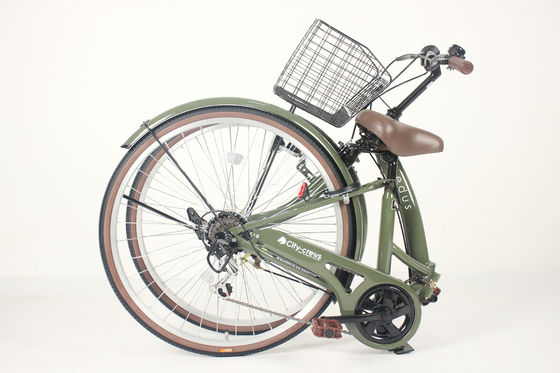 High Carbon Steel Frame Folding Road Bike For Comfortable Street Riding Folded Dimensions 26 Inch
