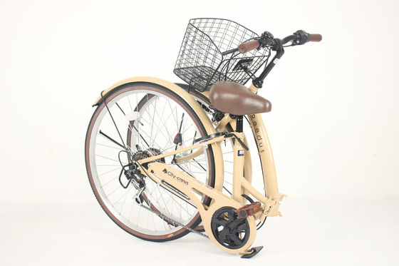Comfortable Saddle Folding Road Bike High Carbon Steel Frame Folded 26 Inches