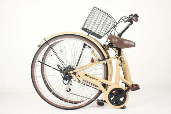 Comfortable Saddle Folding Road Bike High Carbon Steel Frame Folded 26 Inches