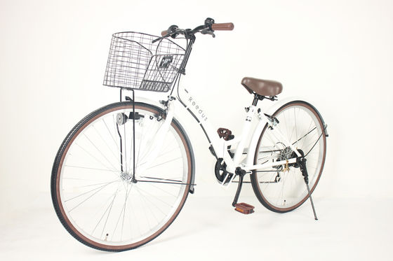 Lightweight Folding Road Bike With Aluminum Alloy Fork Material And 6 Speed In White