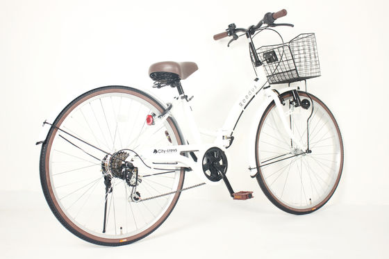 Lightweight Folding Road Bike With Aluminum Alloy Fork Material And 6 Speed In White