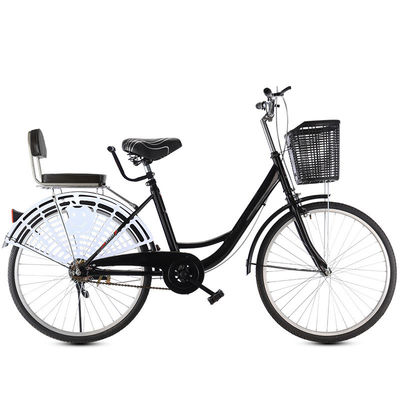 26 Inches Steel City Bikes with Ordinary Pedals and Caliper Brakes