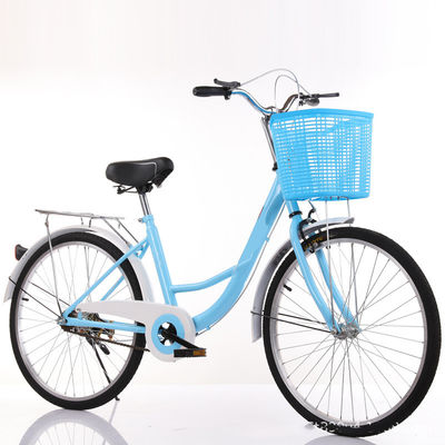 26 Inches Steel City Bikes with Ordinary Pedals and Caliper Brakes