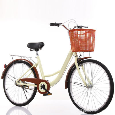 26 Inches Steel City Bikes with Ordinary Pedals and Caliper Brakes