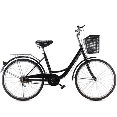 26 Inches Steel City Bikes with Ordinary Pedals and Caliper Brakes