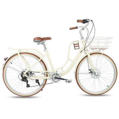 Customized Logo City Commuter Bikes featuring SHIMANO Outer Six Speed Transmission and Disc Brakes